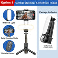 Gimbal estabilizador selfie stick tripé com luz de preenchimento sem fio bluetooth para huawei xiaomi iphone 13 celular smartphone